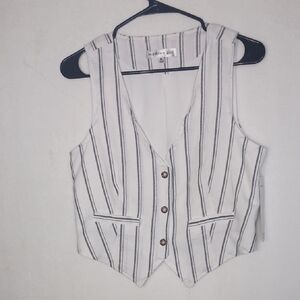 Madden Girl Monochrome Striped Vest